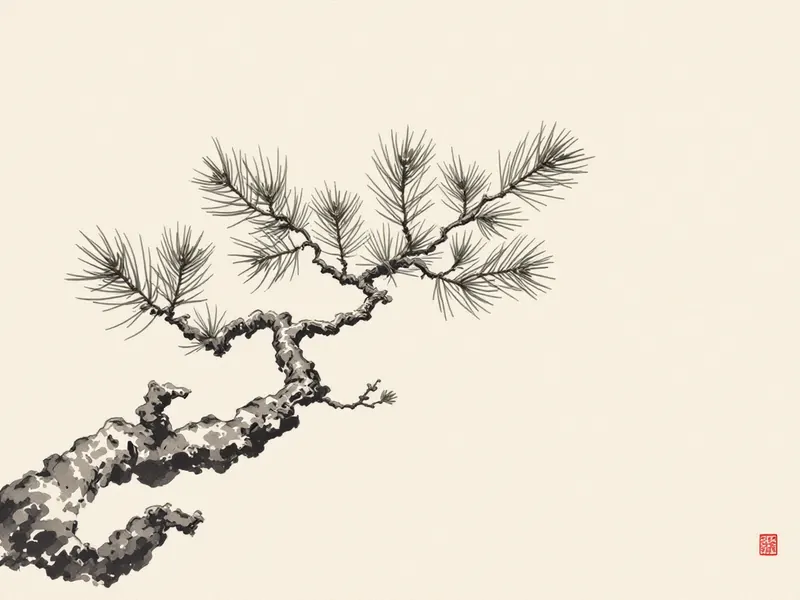 Needle pull: light to the inner buds, ink drawing