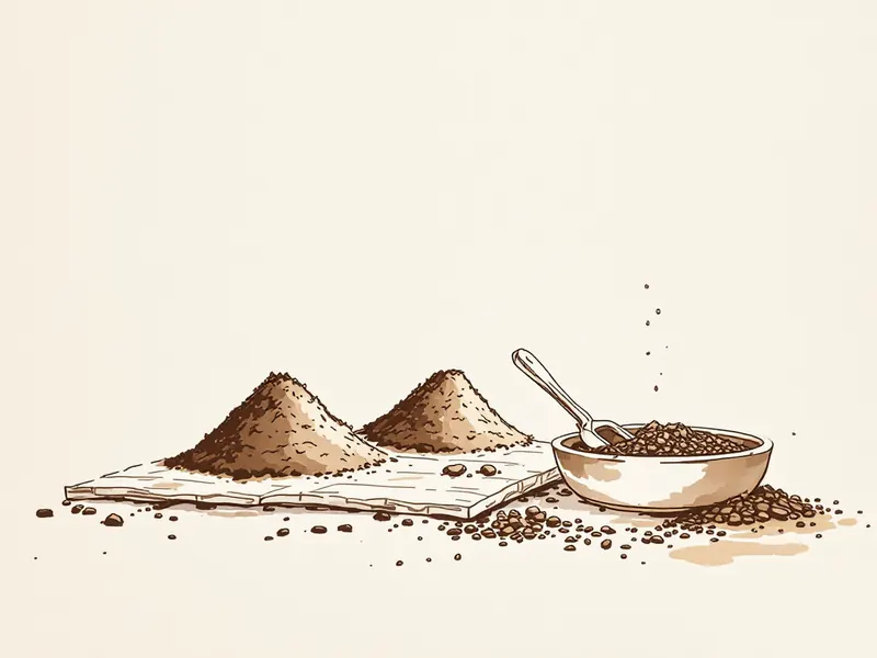 Soil mixes: drainage first, everything else second, ink drawing