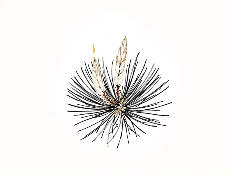 candle, ink drawing