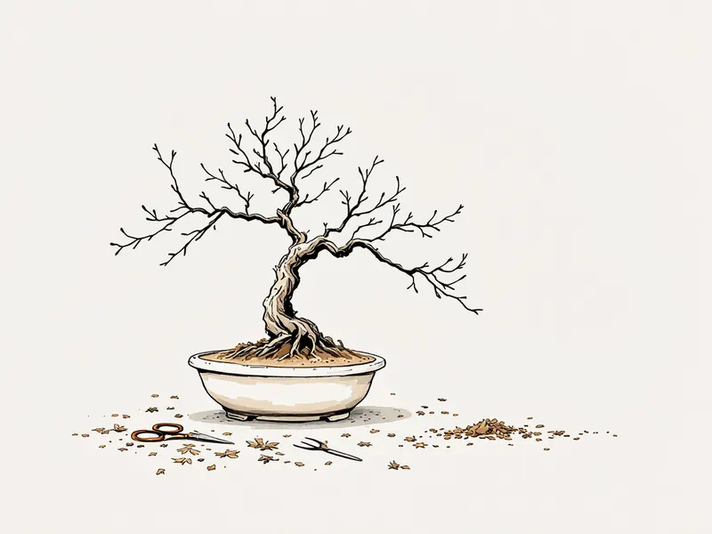 defoliation, ink drawing